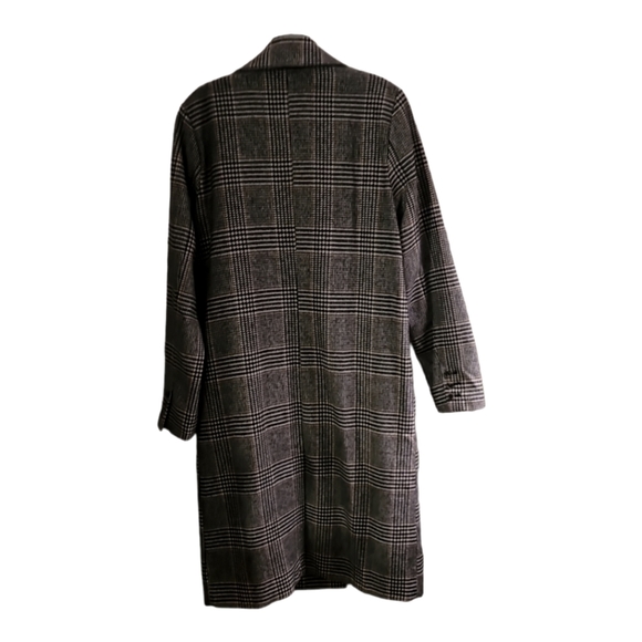 NWOT Forever 21 Classic Plaid Trench Coat Sz L - Picture 7 of 7